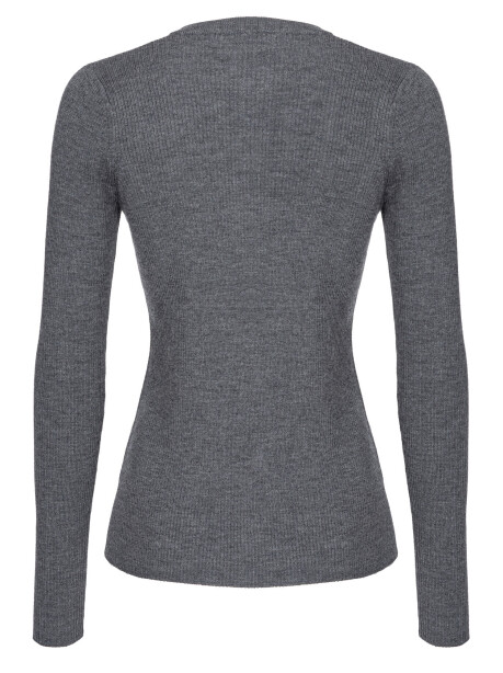 Cardigan a costine aderente in lana - 2