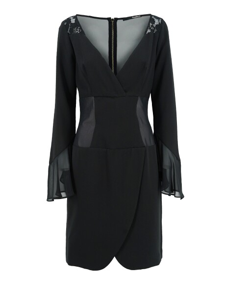 Mini dress with transparencies - 1