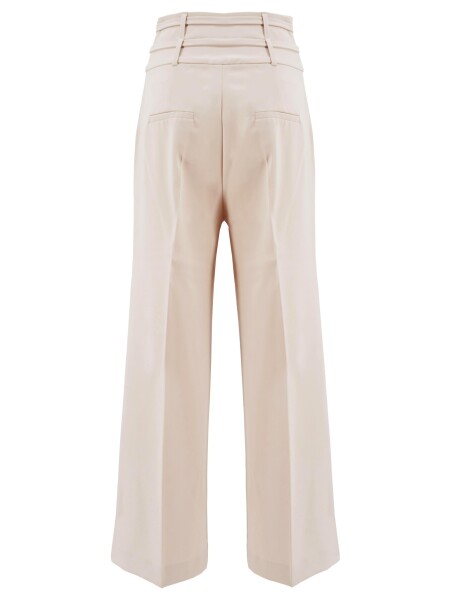 Pantaloni cropped con laccetti in vita - 2