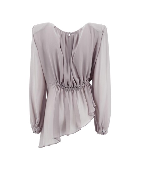 Asymmetrical blouse with curl - 2