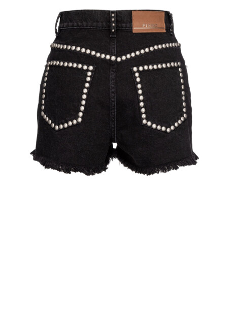 Shorts in denim bull con borchie - 2