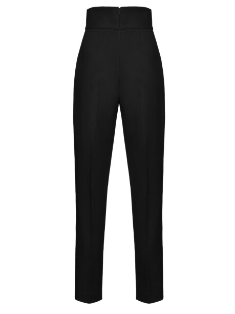 Pantaloni a vita alta in crêpe stretch - 1