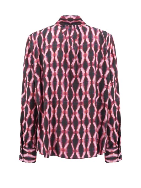 Geometric print blouse with ruffles - 2