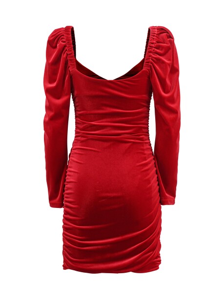 Short velvet effect dress - 2