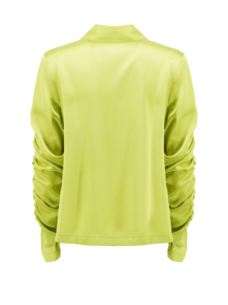 Camicia in raso con maniche arricciate - 2