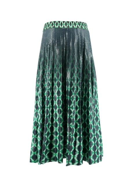 Full sequin pleated printed skirt - 2