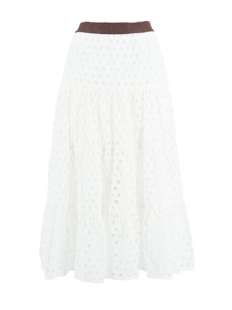 Perforated cotton skirt - 1