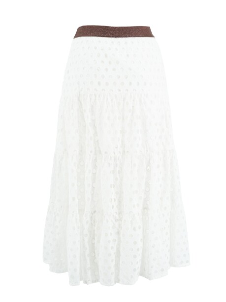 Perforated cotton skirt - 2