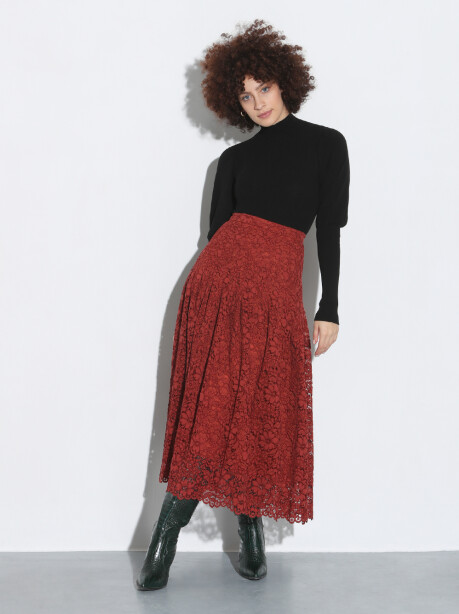 Lace midi skirt - 3