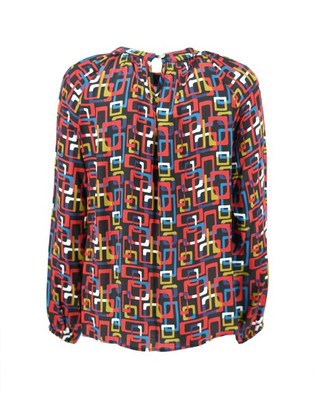 Abstract geometric patterned blouse - 2