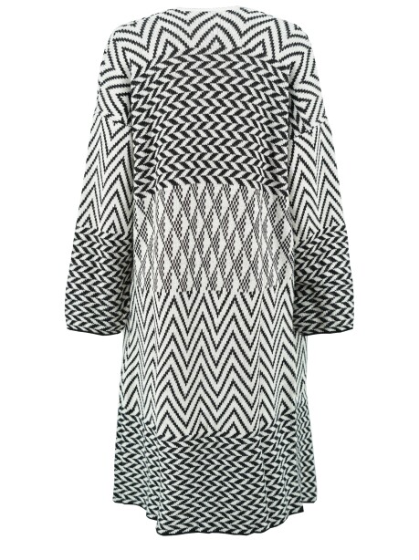 Long geometric pattern cardigan - 2