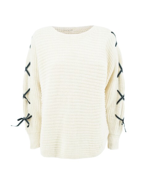 Bat sleeve sweater in wool and alpaca - 1