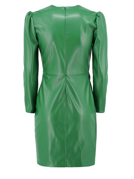 Faux leather pleated dress - 2