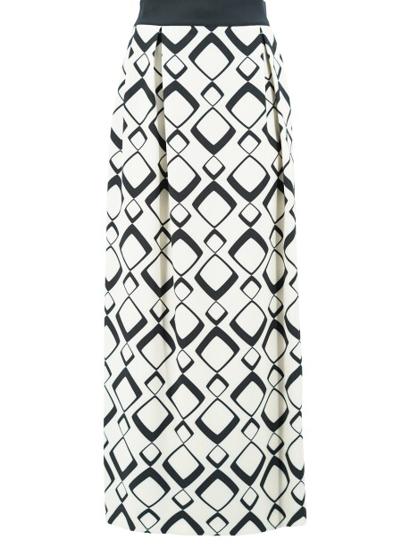 Long geometric pattern skirt - 1
