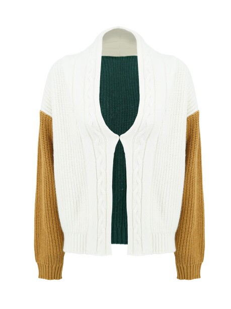 Multicolor cashmere and wool blend cardigan - 1