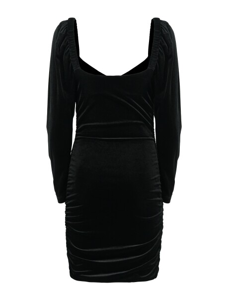 Short velvet effect dress - 2