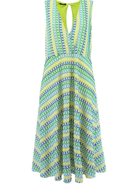 Multicolor cotton knit dress - 1