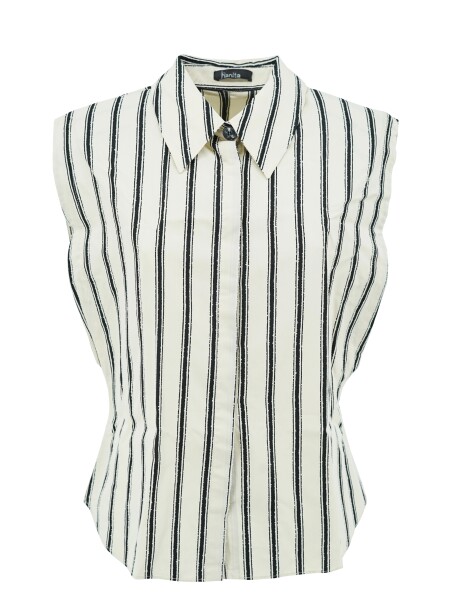 Striped armhole shirt - 1