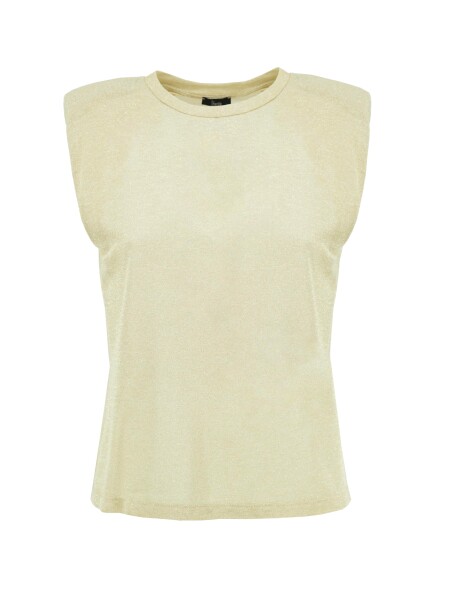 Top smanicato in maglia lurex - 1