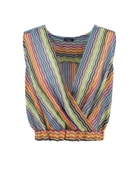 Top multicolore con incrocio - 1