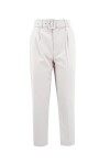 Cigarette-fit trousers with belt - 1
