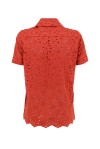 Perforated macramé lace shirt - 2