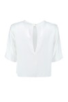 Satin blouse with rear porthole - 2