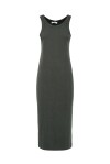 Ribbed American neckline dress - 1