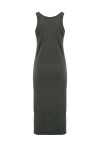 Vestito scollo americano a costine - 2