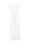 Long linen dress with crossover - 2