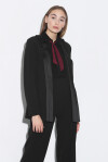 Blazer con revers in raso - 1