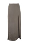 Satin skirt with slit - 1
