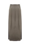 Satin skirt with slit - 2