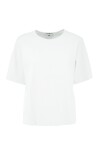 T-shirt a costine con spalline imbottite - 1