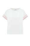 T-shirt in cotone con ricamo - 1