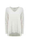 V-neck sweater with rhinestones - 1