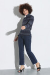High neck sweater in ribbed lurex - 4