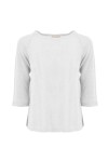 Linen crewneck sweater with links - 1
