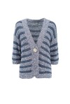 Cotton and linen knitted jacket - 1