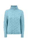 Maglione con trecce in misto yack - 1