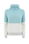 Cashmere blend inlay turtleneck - 1