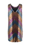 Minidress multicolore in paillettes - 2