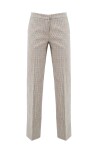 Check patterned wool trousers - 1