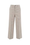 Pantaloni fantasia check modello crop - 1