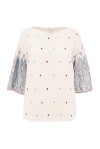 Blusa con decorazioni etniche - 1