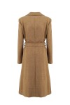 Long herringbone coat with belt - 2