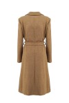 Long herringbone coat with belt - 2