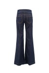 High-waisted flare jeans with buttons - 2