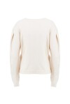 Crewneck sweater with puff sleeves - 2