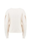 Crewneck sweater with puff sleeves - 2